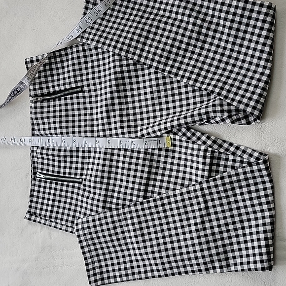 ☕️ NWT!! ZAFUL PLAID GINGHAM ZIPPER WORK OFFICE TROUSERS STRETCH - Picture 5 of 8